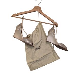 Badgley Mischka Beige Wedge Sandals